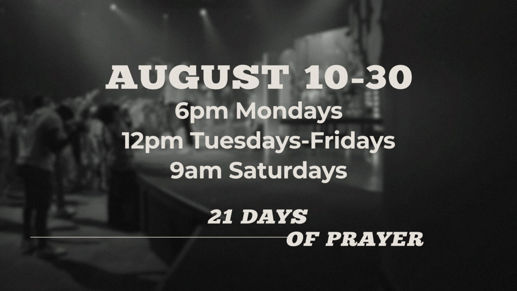 Prayer & Worship